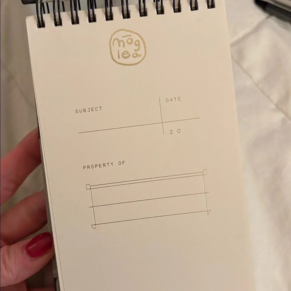 New Slim Notebook BY MOGLEA Row Design Hand painted 4 x‎ 9 inch